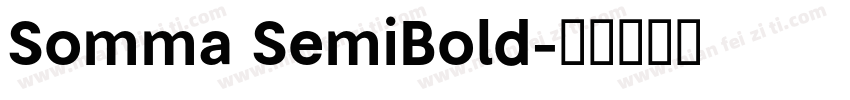 Somma SemiBold字体转换